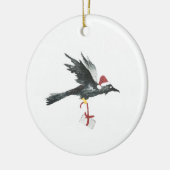 Festtagsraven mit Geschenk Keramik Ornament (Links)