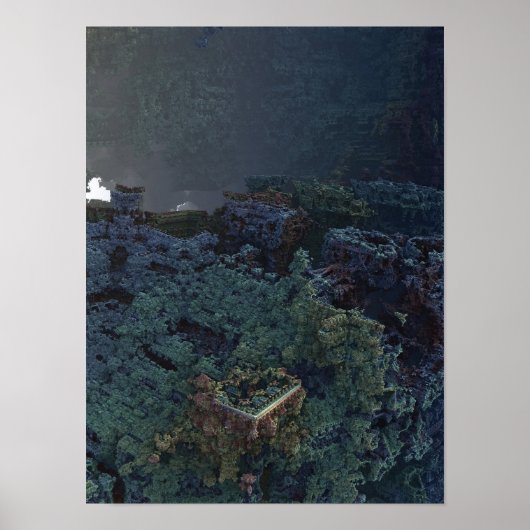 Festung 3D-Fraktal Poster (Vorne)