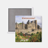 Festung Carcassonne in Frankreich Magnet (Vorderseite/Rückseite)