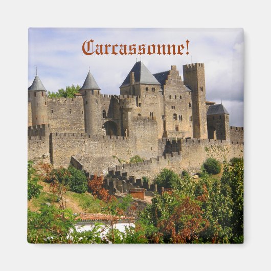 Festung Carcassonne in Frankreich Magnet (Vorne)