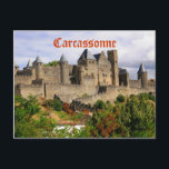 Festung Carcassonne in Frankreich Postkarte<br><div class="desc">Beeindruckende mittelalterliche Stadt Carcassonne in Südfrankreich</div>