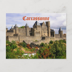 Festung Carcassonne in Frankreich Postkarte
