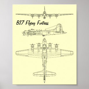 Festung des Fliegen-B17 Poster