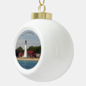 Festung Gratiot Leuchtturm Keramik Kugel-Ornament (Rechts)