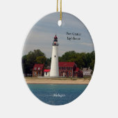 Festung Gratiot Leuchtturm mit doppelseitiger Verz Keramik Ornament (Rechts)