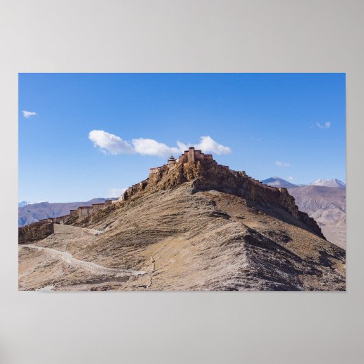 Festung Gyantse Dzong - Tibet Poster (Vorne)