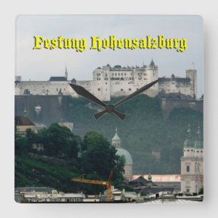 Festung Hohensalzburg, Salzburg, Österreich Quadratische Wanduhr