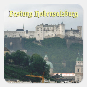 Festung Hohensalzburg, Salzburg, Österreich Quadratischer Aufkleber