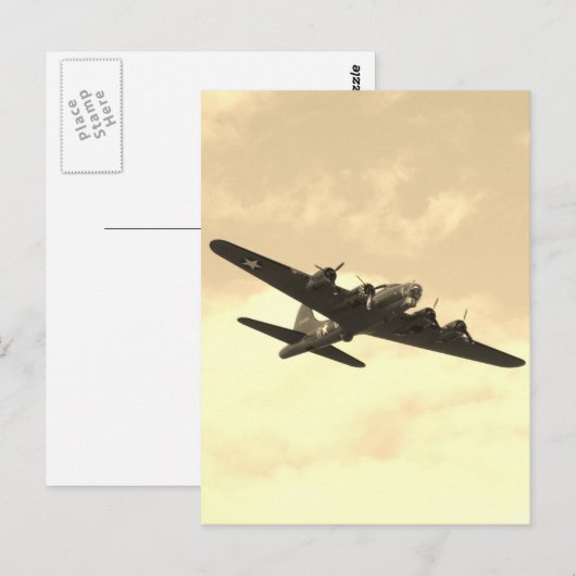 Festung im Flug Postkarte (Vorne/Hinten)