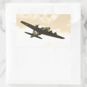 Festung im Flug Rechteckiger Aufkleber (Tasche)