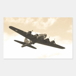 Festung im Flug Rechteckiger Aufkleber