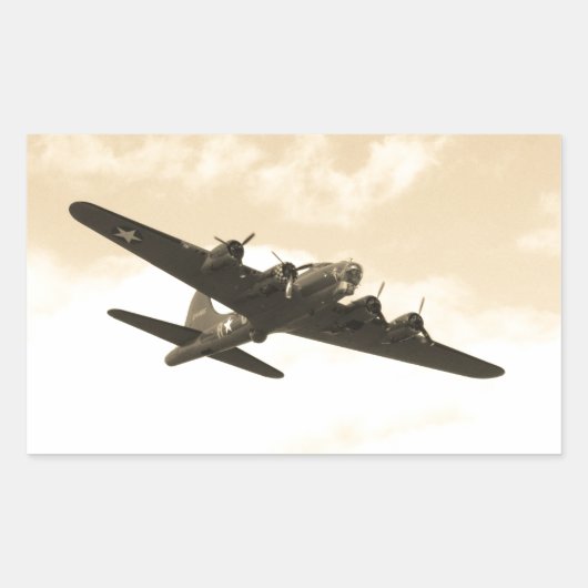 Festung im Flug Rechteckiger Aufkleber (Vorderseite)