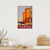 Festung Neapel, Italien, Mittelalter, Jahrgang Poster (Küche)