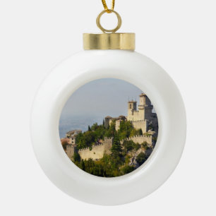 Festung von Città Di San Marino, Italien Keramik Kugel-Ornament