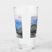 Festungsmauern, Felsküste und Meer in Kroatien Glas (Links)