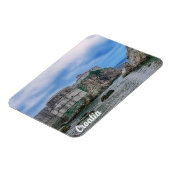 Festungsmauern, Felsküste und Meer in Kroatien Magnet (Linke Seite)