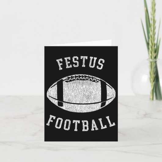 Festus Football beängstigend Vintager 80er-Rücksch Karte (Vorderseite)