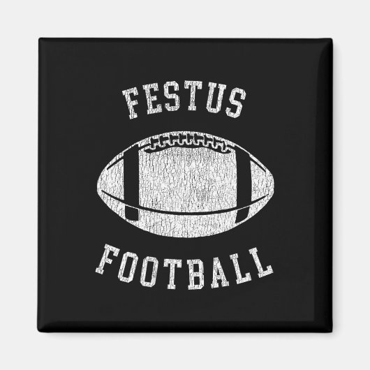 Festus Football Distressed Vintage 80's Throwback Magnet (Vorne)