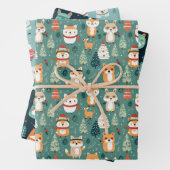 Festwaldfreunde wackeln Papierblätter Geschenkpapier Set (Beispiel)