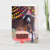 Festziege und Geburtstagskuchen Karte (Vorderseite)