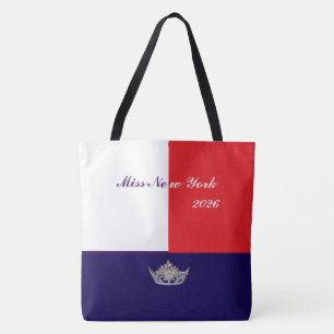 Festzug Silber-Krone-Tragetasche - große Rot-Weiß- Tasche