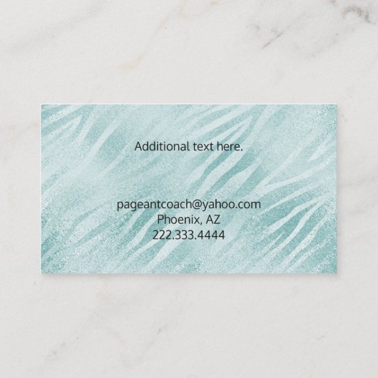 Festzug-Trainer-Visitenkarte Visitenkarte (Rückseite)