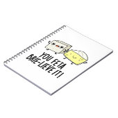 Feta Brie-lieve It Funny Cheese Pun Notizblock (Linke Seite)