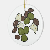 Feta Cheese and Olives Keramik Ornament (Links)