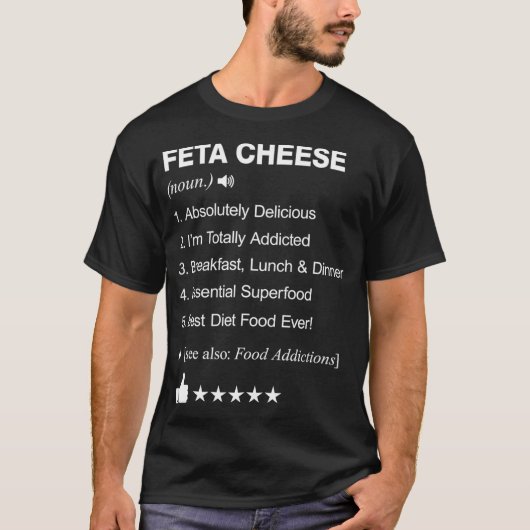 Feta Käse Definition Liebe T-Shirt (Vorderseite)