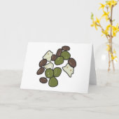 Feta-Käse und Oliven Karte (Gelbe Blume)