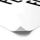 Feta macht mich Fell Betta Funny Cheese Puff Poster (Ecke)