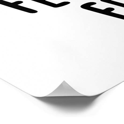 Feta macht mich Fell Betta Funny Cheese Puff Poster (Ecke)