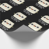 Feta Makes Me Fell Betta Funny Cheese Pun Dark BG Geschenkpapier (Ecke)