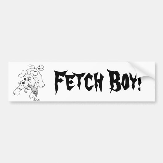 Fetch Boy Autoaufkleber (Vorne)