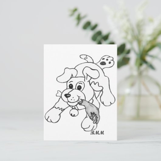 Fetch Boy Postkarte (Stehend Vorderseite)