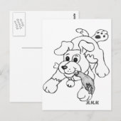 Fetch Boy Postkarte (Vorne/Hinten)