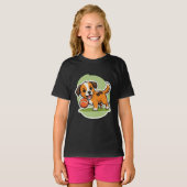 Fetch Happens - Funny Dog Cartoon T - Shirt (Vorne ganz)
