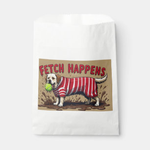 Fetch Happens Humorer Plakatschlamm Labrador Hund Geschenktütchen