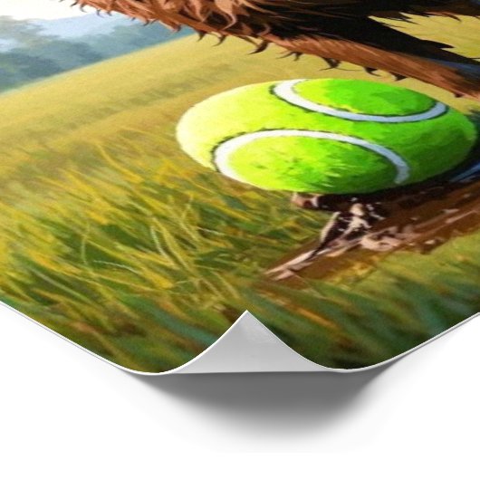 Fetch Happens Humoriges Hundposter Schlamm Labrado Poster (Ecke)