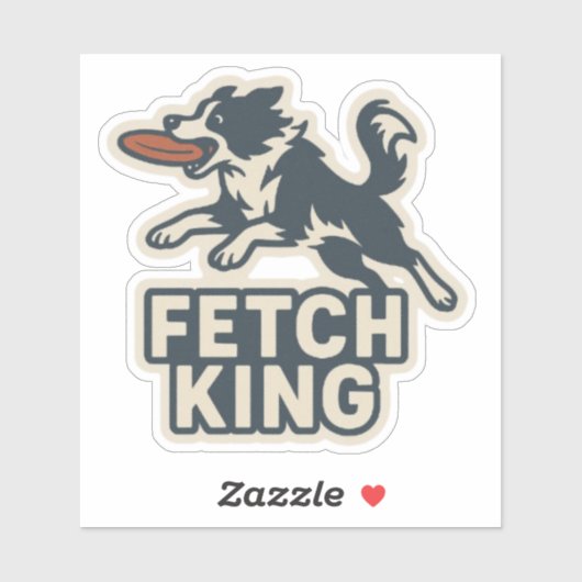 Fetch King Dog Aufkleber (Blatt)
