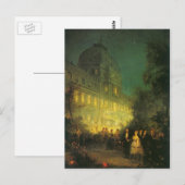 Fete auf den Tuilerien Postkarte (Vorne/Hinten)