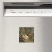 Fête Champêtre 1730 (Öl auf Leinwand) Magnet (In Situ (Geschirrspüler))