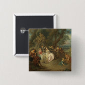 Fête Champêtre, C. 1730 (Öl auf Leinwand) Button (Vorne & Hinten)