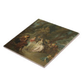 Fête Champêtre, C. 1730 (Öl auf Leinwand) Fliese (Seite)