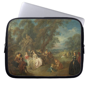 Fête Champêtre, C. 1730 (Öl auf Leinwand) Laptopschutzhülle