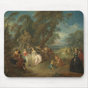 Fête Champêtre, C. 1730 (Öl auf Leinwand) Mousepad
