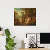 Fête Champêtre - Jean-Baptiste Pater Kunst, Dichtu Poster (Heimbüro)