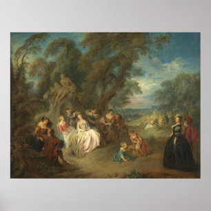 Fête Champêtre - Jean-Baptiste Pater Kunst, Dichtu Poster