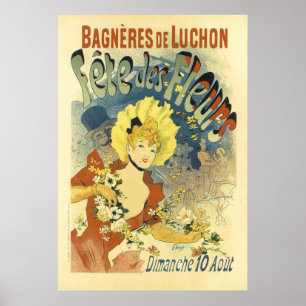 Fete Des Fleurs Vintage französische Werbung Poster