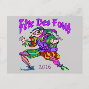 Fete Des Fous Mardi Gras 2016 bearbeiten Postkarte
